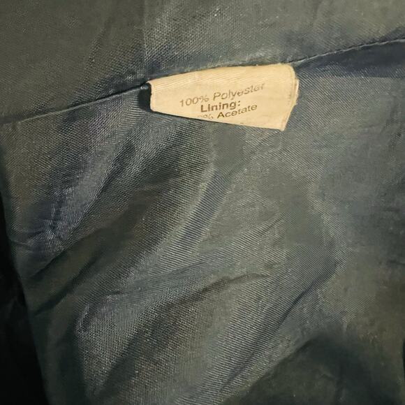 J. Crew Pineapple Print SpageStraos Satin Dress Size 00 Black Gold - Picture 8 of 10